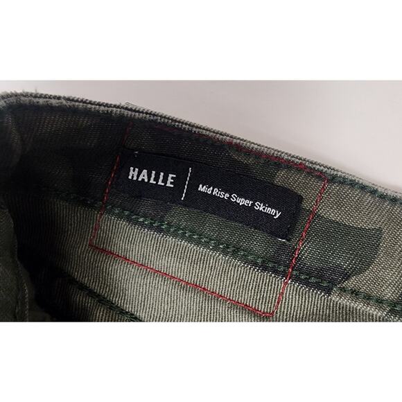 True Religion Camouflage Skinny Halle Jeans Size 27 Multicolor Green - Picture 8 of 9